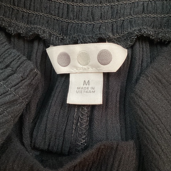 Three Dots Wide Leg Pant Black Crepe - Picture 10 of 14